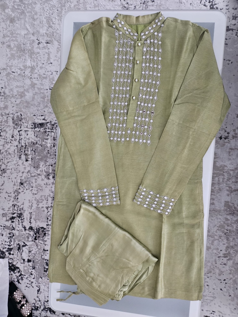 Pistachio Kurta with Salwar